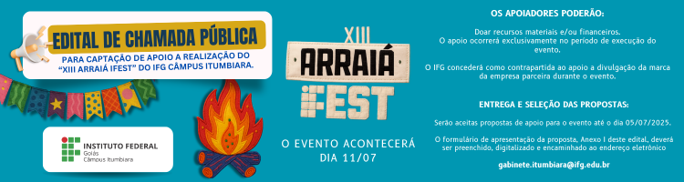 Chamada pública arraiá 2025